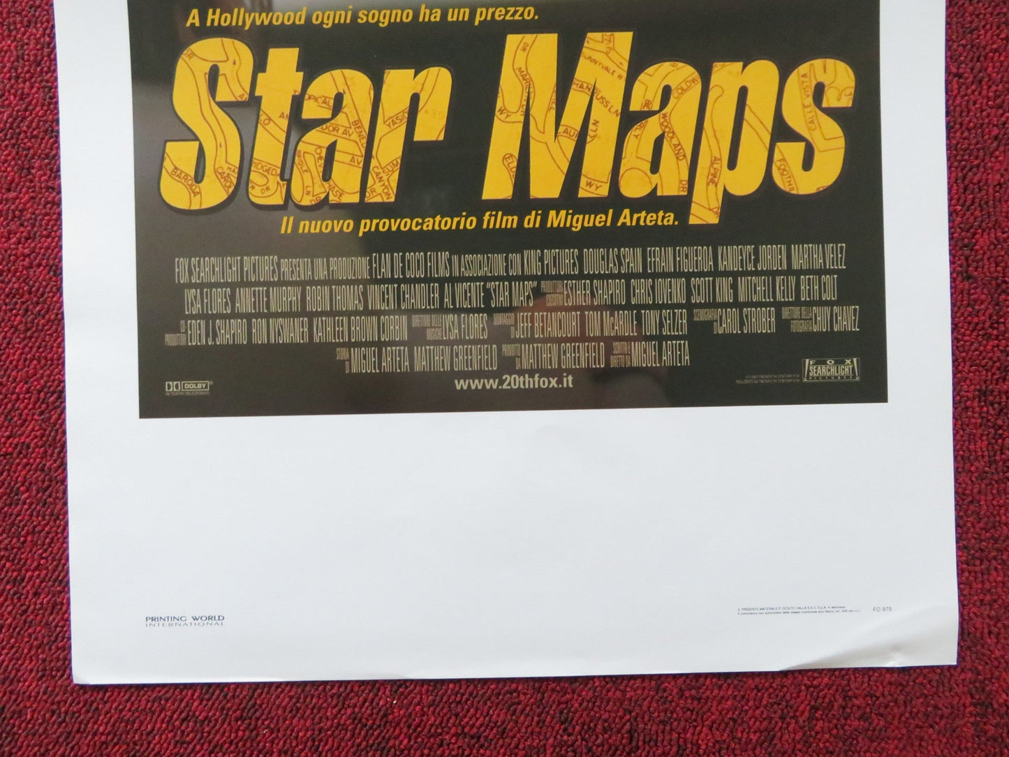 STAR MAPS ITALIAN LOCANDINA POSTER DOUGLAS SPAIN EFRAIN FIGUEROA 1997 Rendezvous Cinema Movie posters