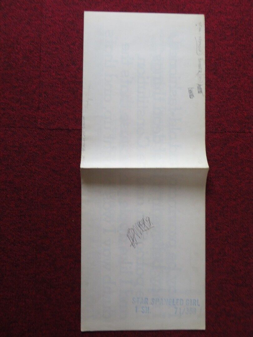 STAR SPANGLED GIRL FOLDED US ONE SHEET POSTER SANDY DUNCAN TONY ROBERTS 1971 - Rendezvous Cinema
