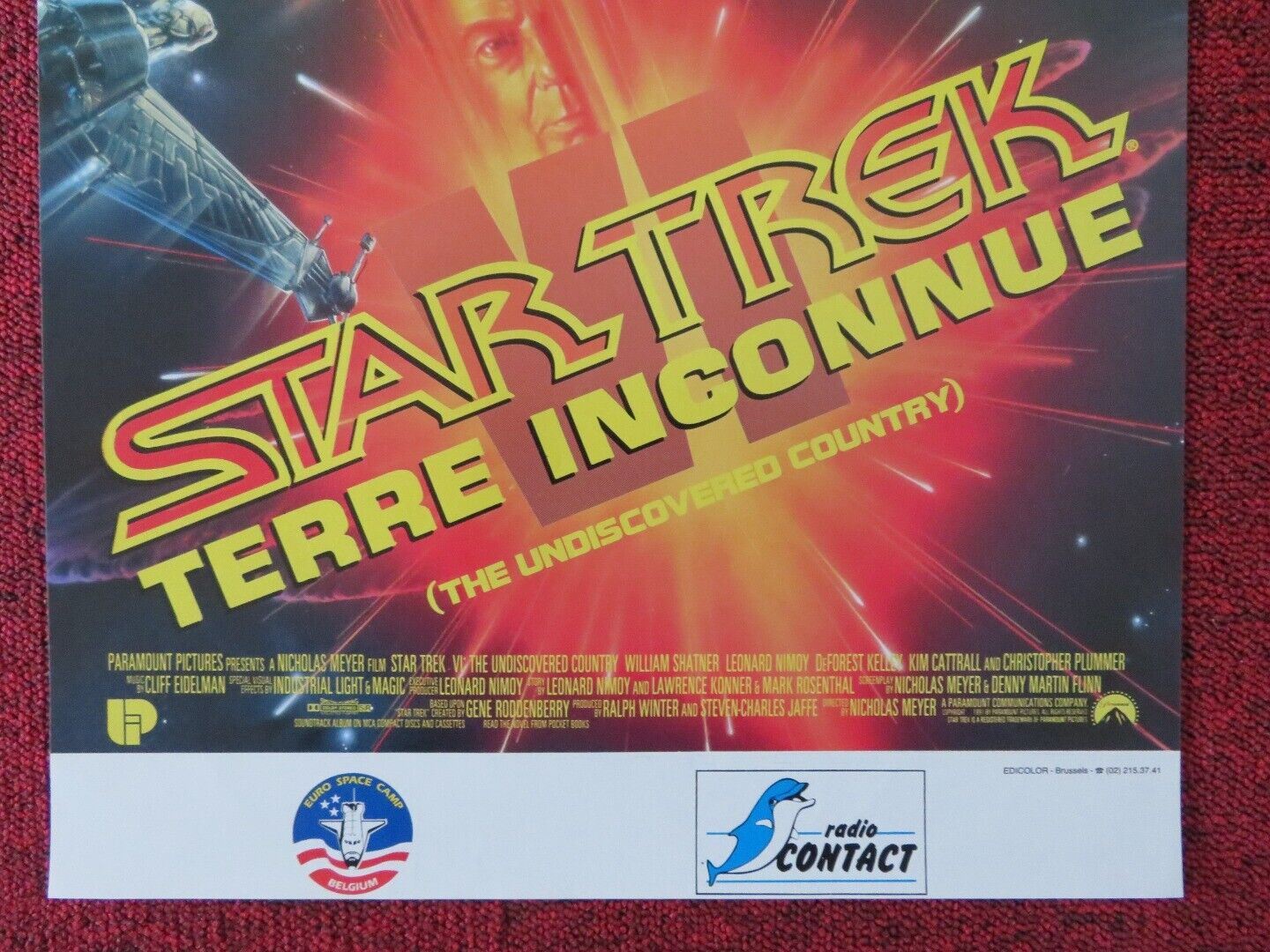 STAR TREK VI THE UNDISCOVERED COUNTRY BELGIUM (19.5"x13") POSTER W SHATNER 1991 - Rendezvous Cinema