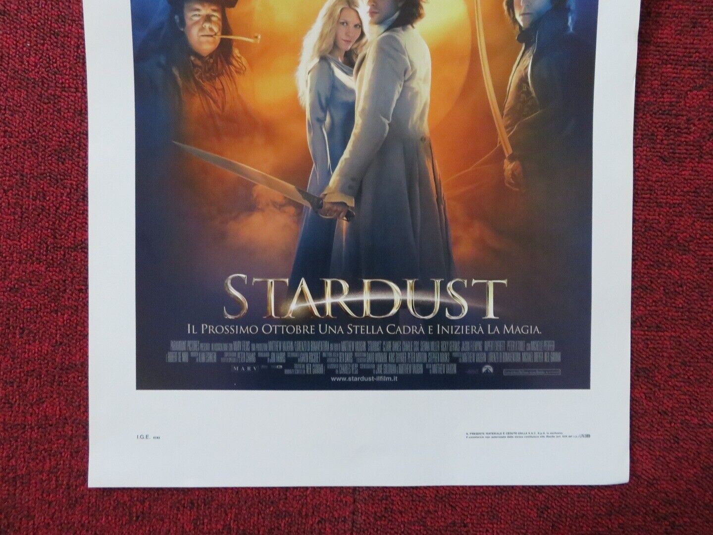 STARDUST ITALIAN LOCANDINA (27.5"x13") POSTER ROBERT DE NIRO 2007 Movie posters