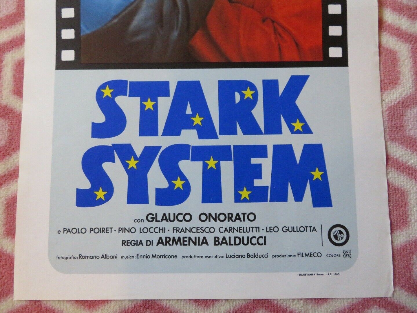 STARK SYSTEM ITALIAN LOCANDINA (27.5"x13") POSTER GIAN MARIA VOLONTE' 1980 Movie posters
