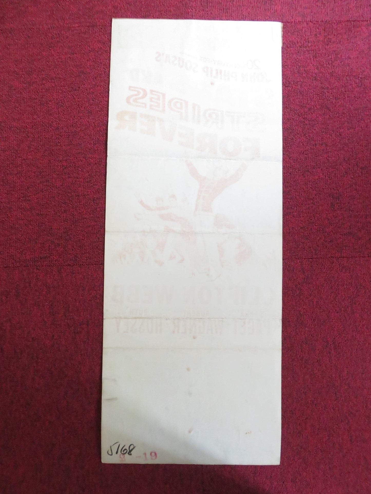 STARS AND STRIPES FOREVER US INSERT (14"x 36") POSTER CLIFTON WEBB PAGET 1952 Rendezvous Cinema Movie posters