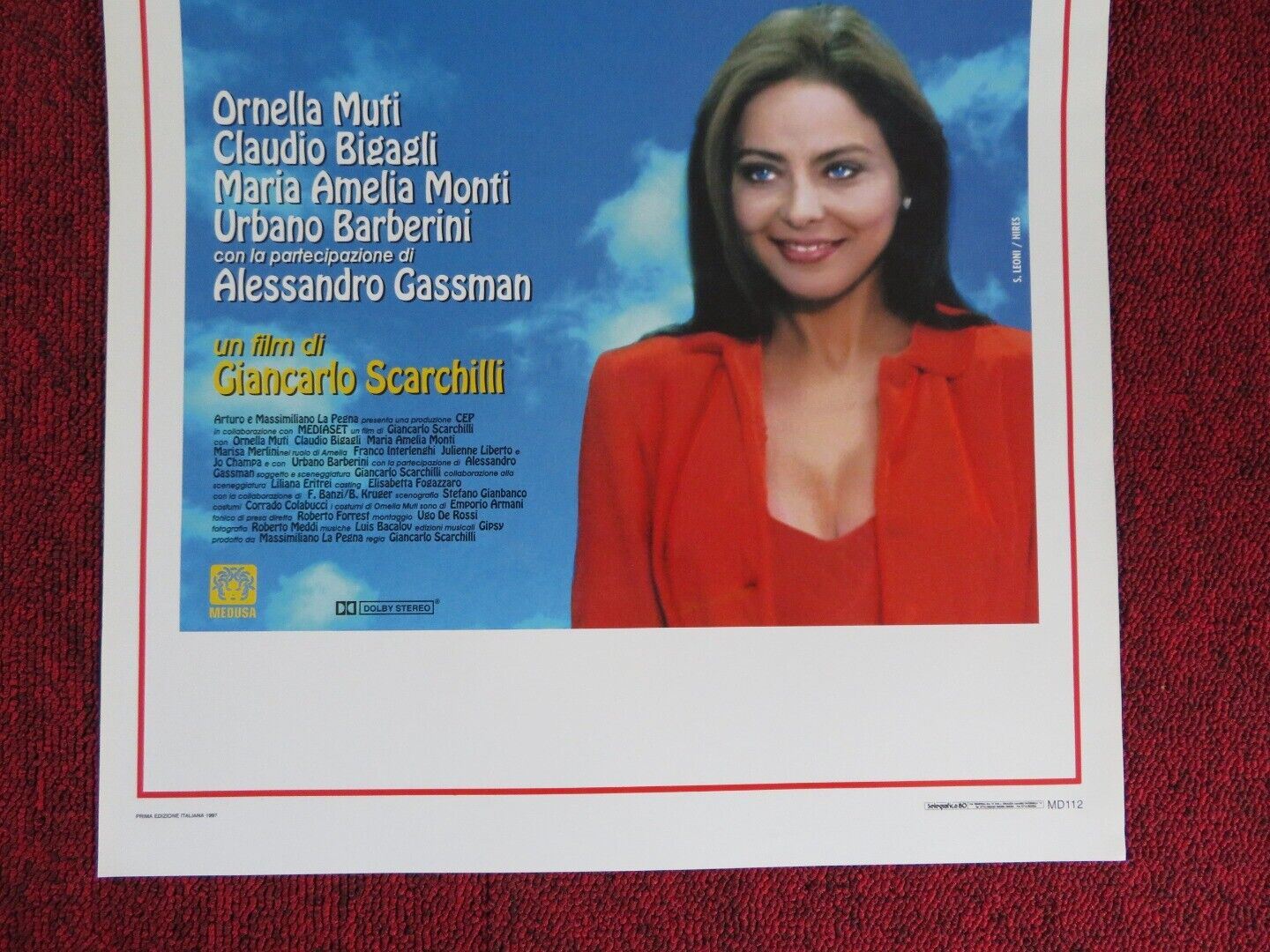 STELLA'S FAVOR ITALIAN LOCANDINA (27.5"x13") POSTER ORNELLA MUTI 1996 Movie posters