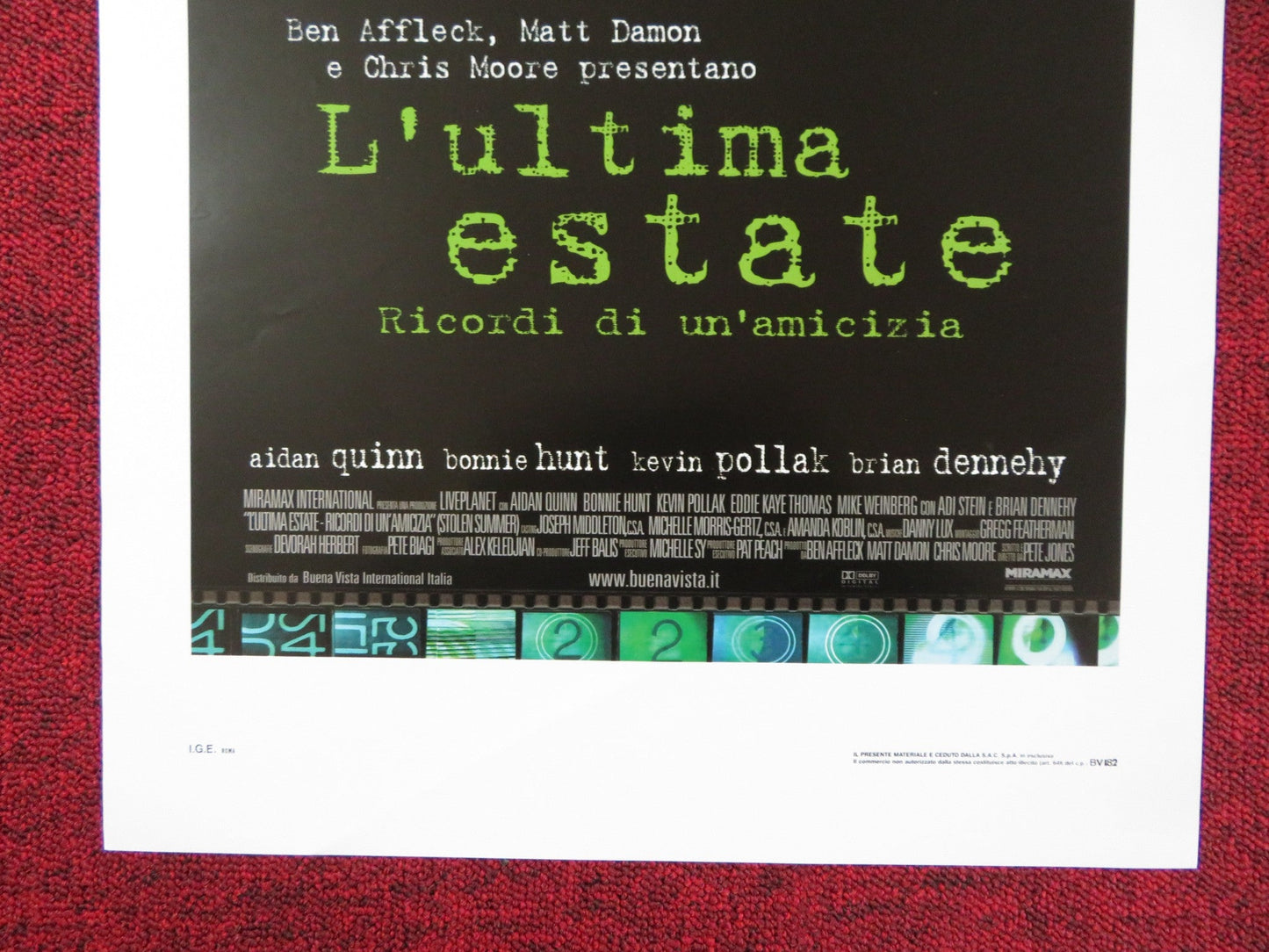 STOLEN SUMMER ITALIAN LOCANDINA POSTER AIDAN QUINN BONNIE HUNT 2002 Rendezvous Cinema Movie posters