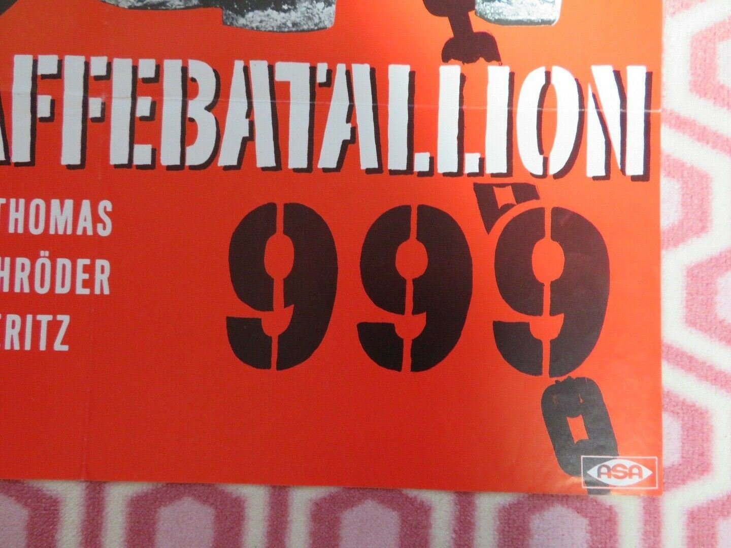 STRAFFEBATALLION 999 GERMAN POSTER (34"x 24") GEORG THOMAS 1960 Movie posters
