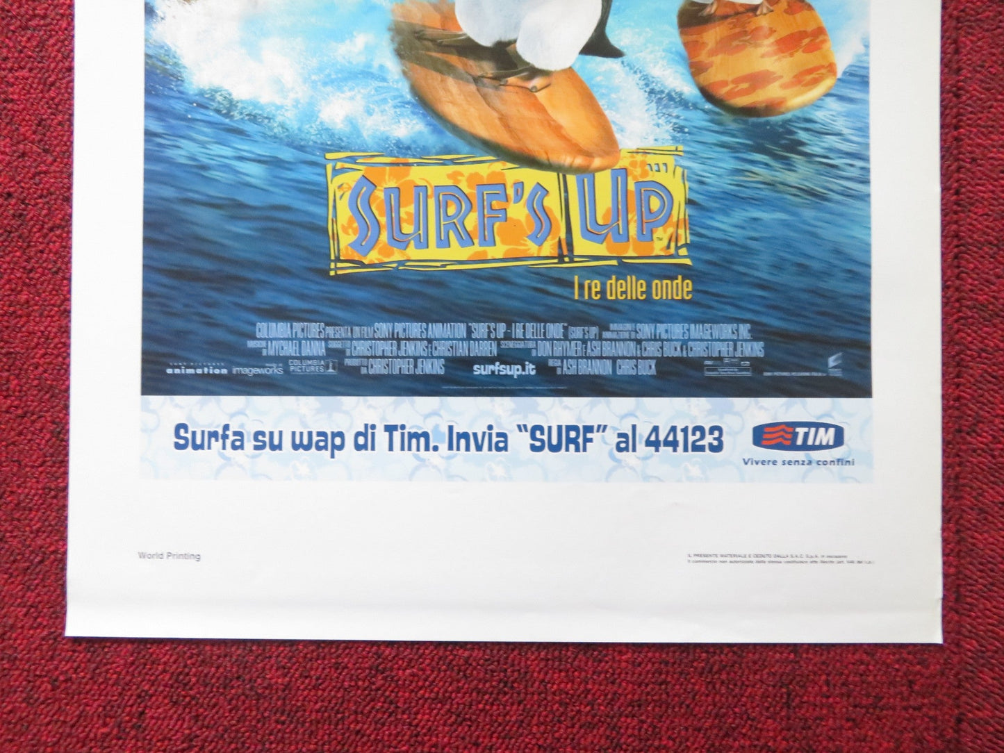 SURF'S UP ITALIAN LOCANDINA POSTER SHIA LABEOUF JEFF BRIDGES 2007 Rendezvous Cinema Movie posters