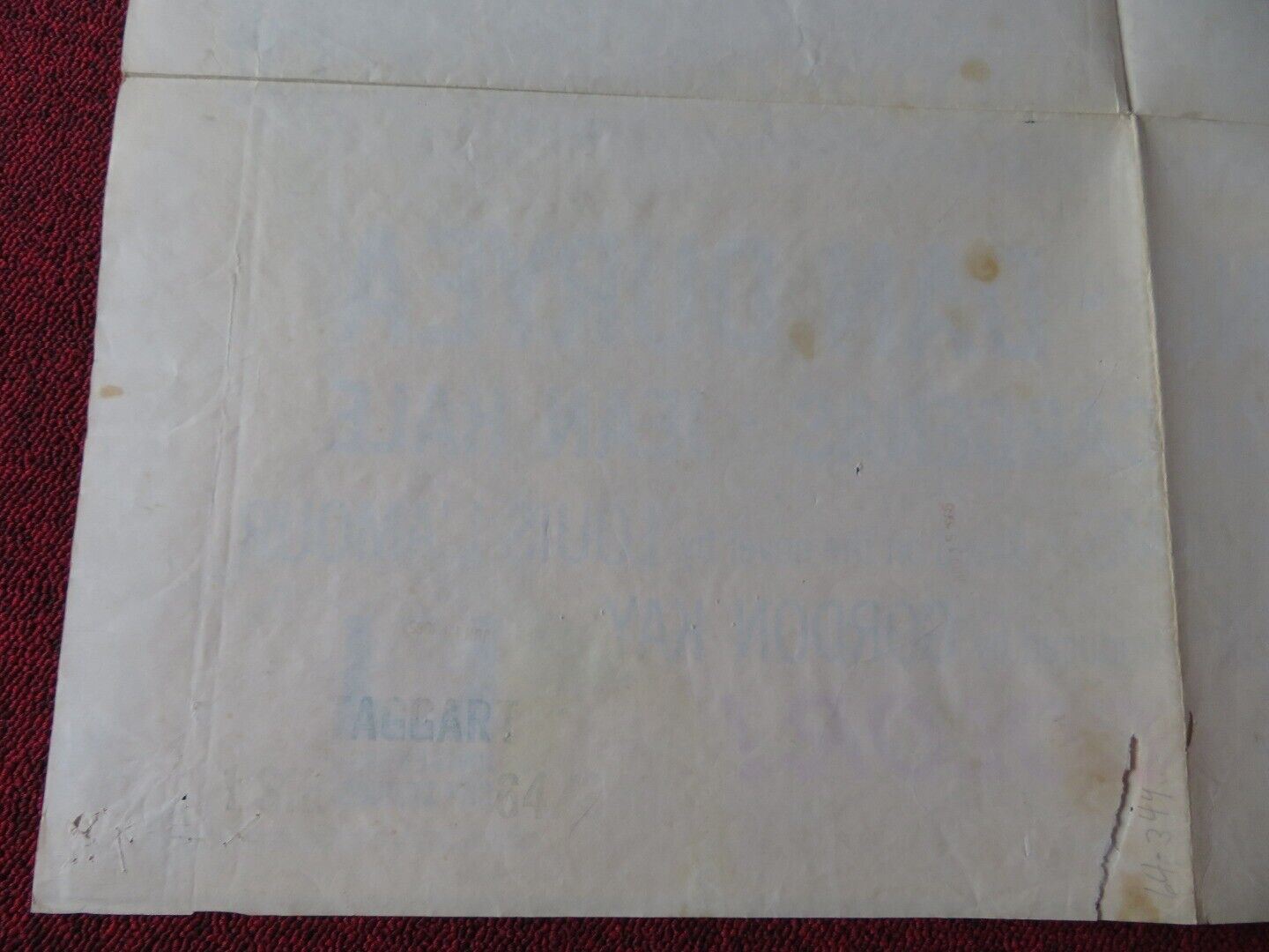 TAGGART FOLDED US ONE SHEET POSTER TONY YOUNG DAN DURYEA 1964 Movie posters