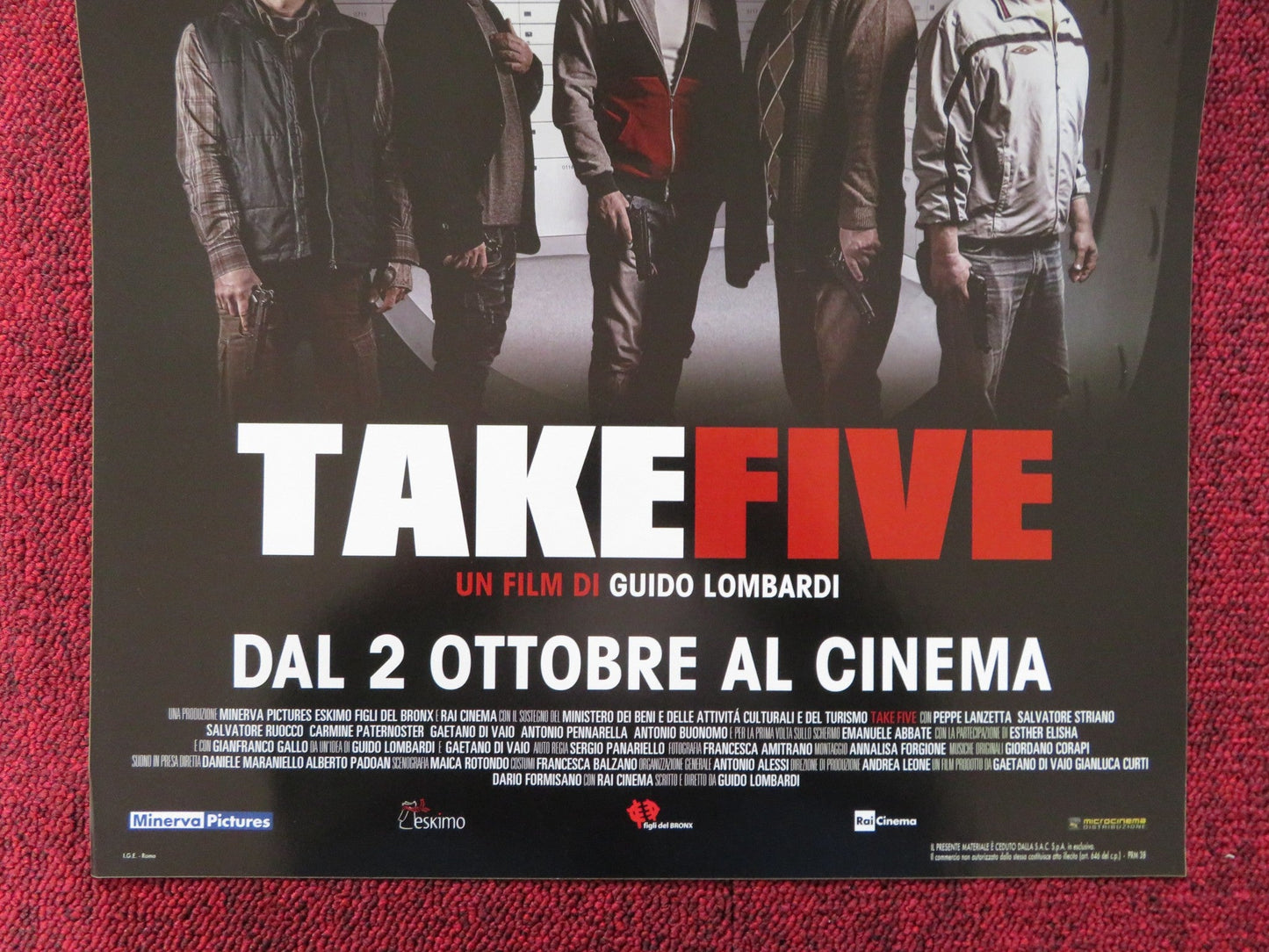 TAKE FIVE ITALIAN LOCANDINA POSTER PEPPE LANZETTA SALVATORE RUOCCO 2013 Rendezvous Cinema Movie posters