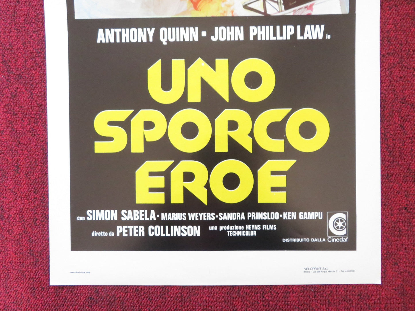 TARGET OF AN ASSASSIN ITALIAN LOCANDINA POSTER ANTHONY QUINN 1977 Rendezvous Cinema Movie posters