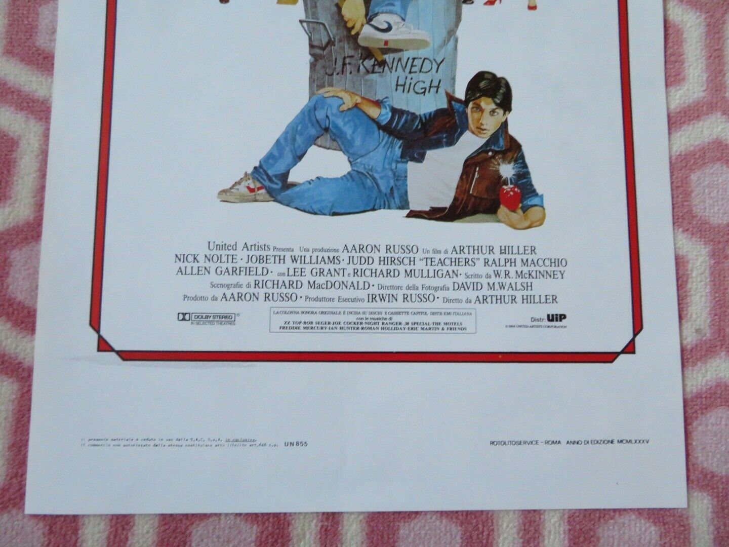 TEACHERS ITALIAN LOCANDINA (27.5"x13") POSTER NICK NOLTE 1984 Movie posters