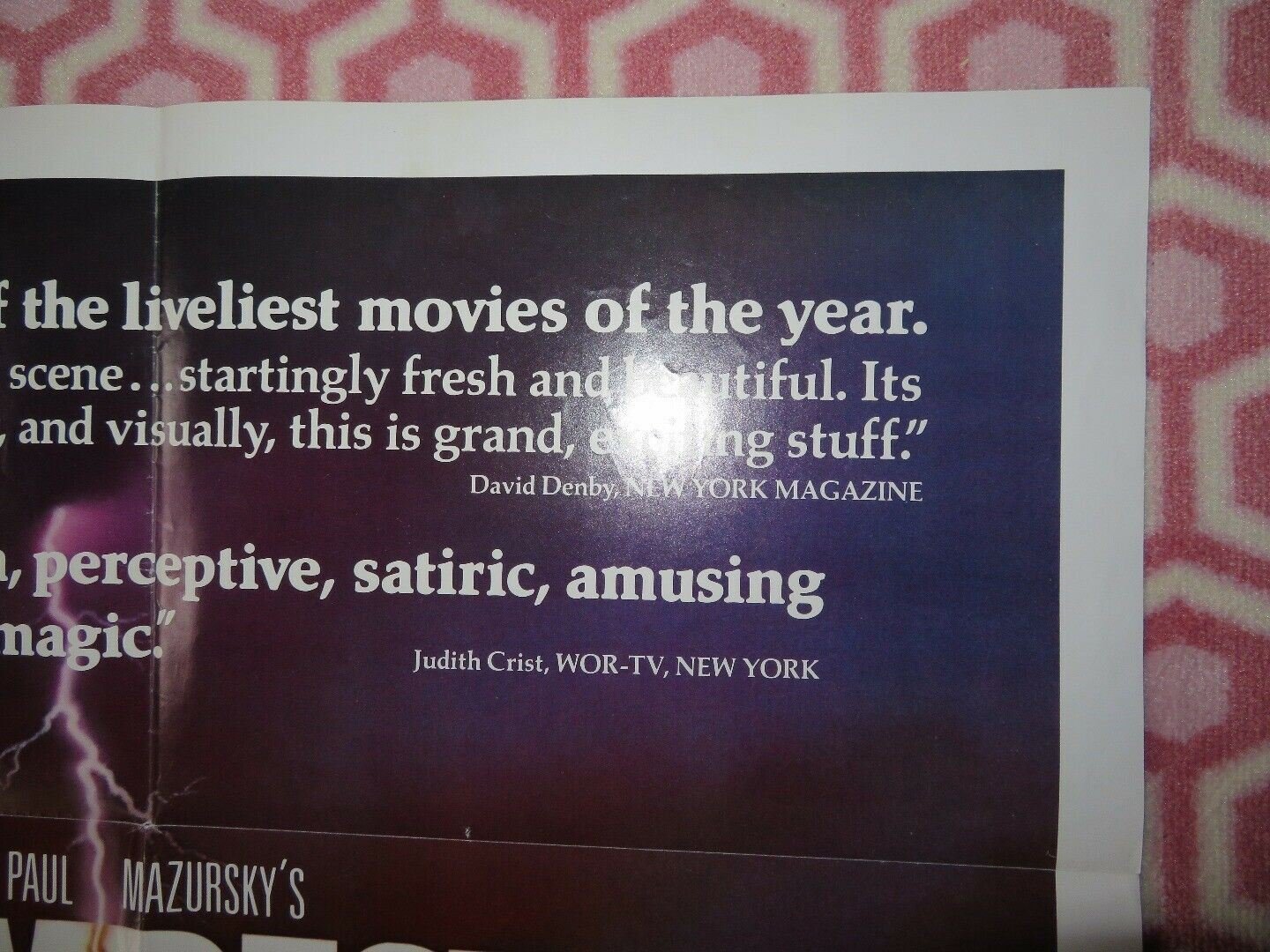 TEMPEST US ONE SHEET POSTER JOHN CASSAVETES GENA ROWLANDS 1982 Movie posters