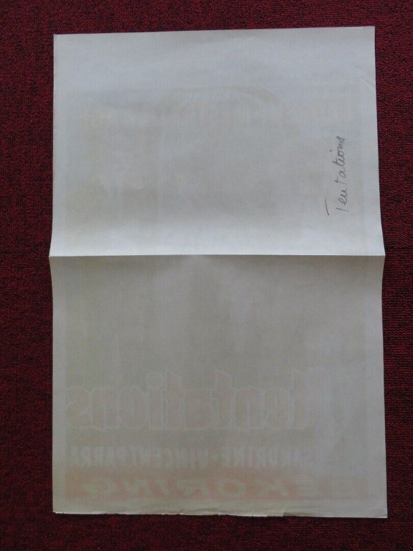 TENTATIONS FOLDED BELGIUM (21.5"x 14") POSTER AGNES LAURENT ARMAND MESTRAL 1959 - Rendezvous Cinema