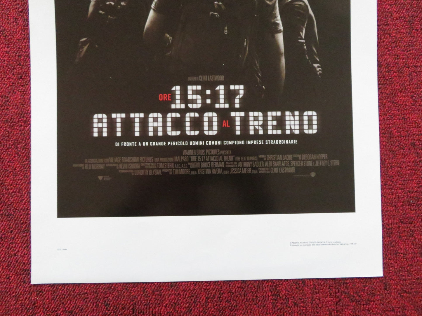 THE 15:17 TO PARIS ITALIAN LOCANDINA POSTER CLINT EASTWOOD RAY CORASANI 2018 Rendezvous Cinema Movie posters