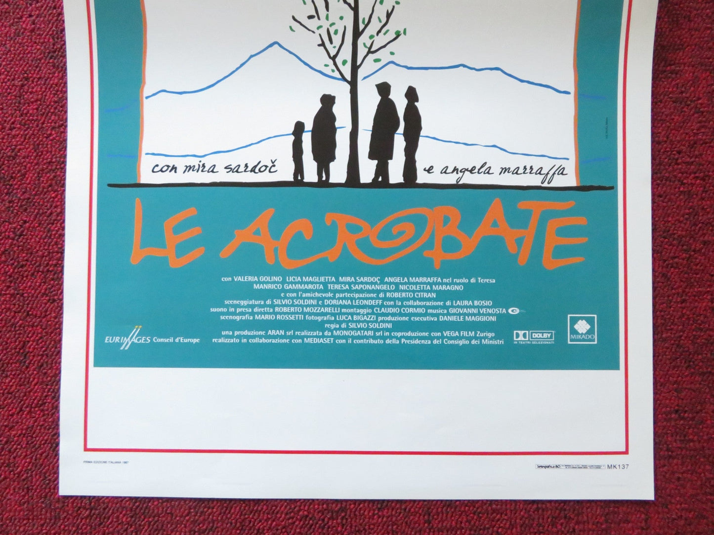 THE ACROBATS ITALIAN LOCANDINA POSTER VALERIA GOLINO LICIA MAGLIETTA 1987 Rendezvous Cinema Movie posters