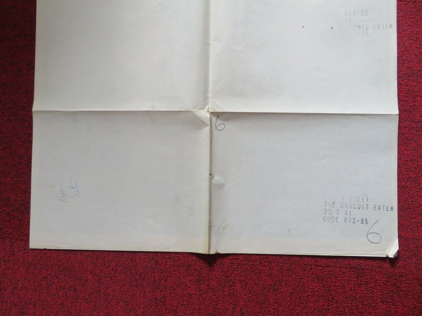 THE BISCUIT EATER FOLDED US ONE SHEET POSTER DISNEY EARL HOLLIMAN 1972 Movie posters