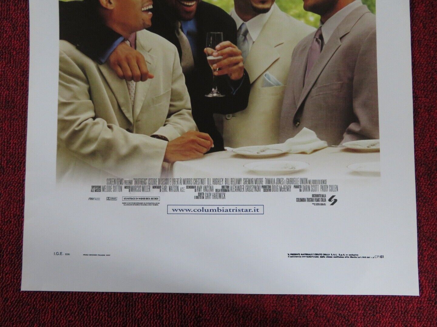 THE BROTHERS ITALIAN LOCANDINA (27.5"x13") POSTER MORRIS CHESNUT 2001 Movie posters