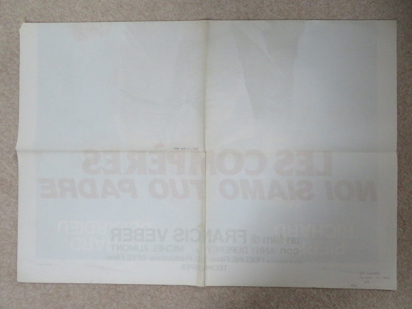 THE COMDADS ITALIAN 2 FOGLIO POSTER PIERRE RICHARD GERARD DEPARDIEU 1983 Rendezvous Cinema Movie posters