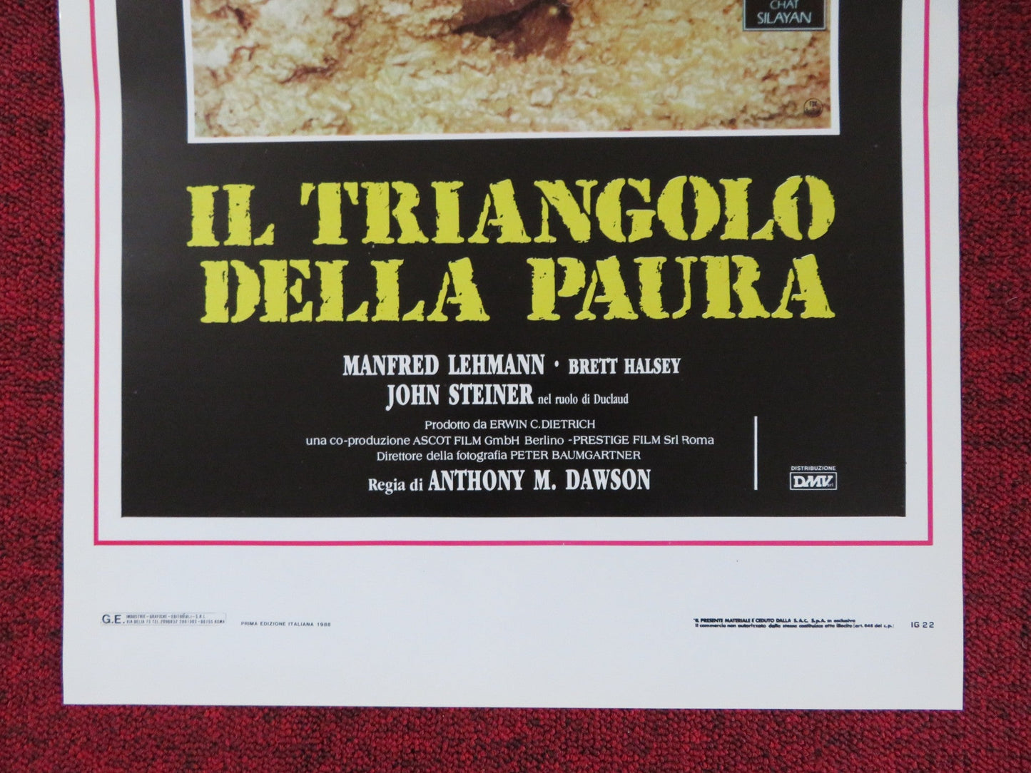 THE COMMANDER ITALIAN LOCANDINA POSTER LEWIS COLLINS LEE VAN CLEEF 1988 Rendezvous Cinema Movie posters