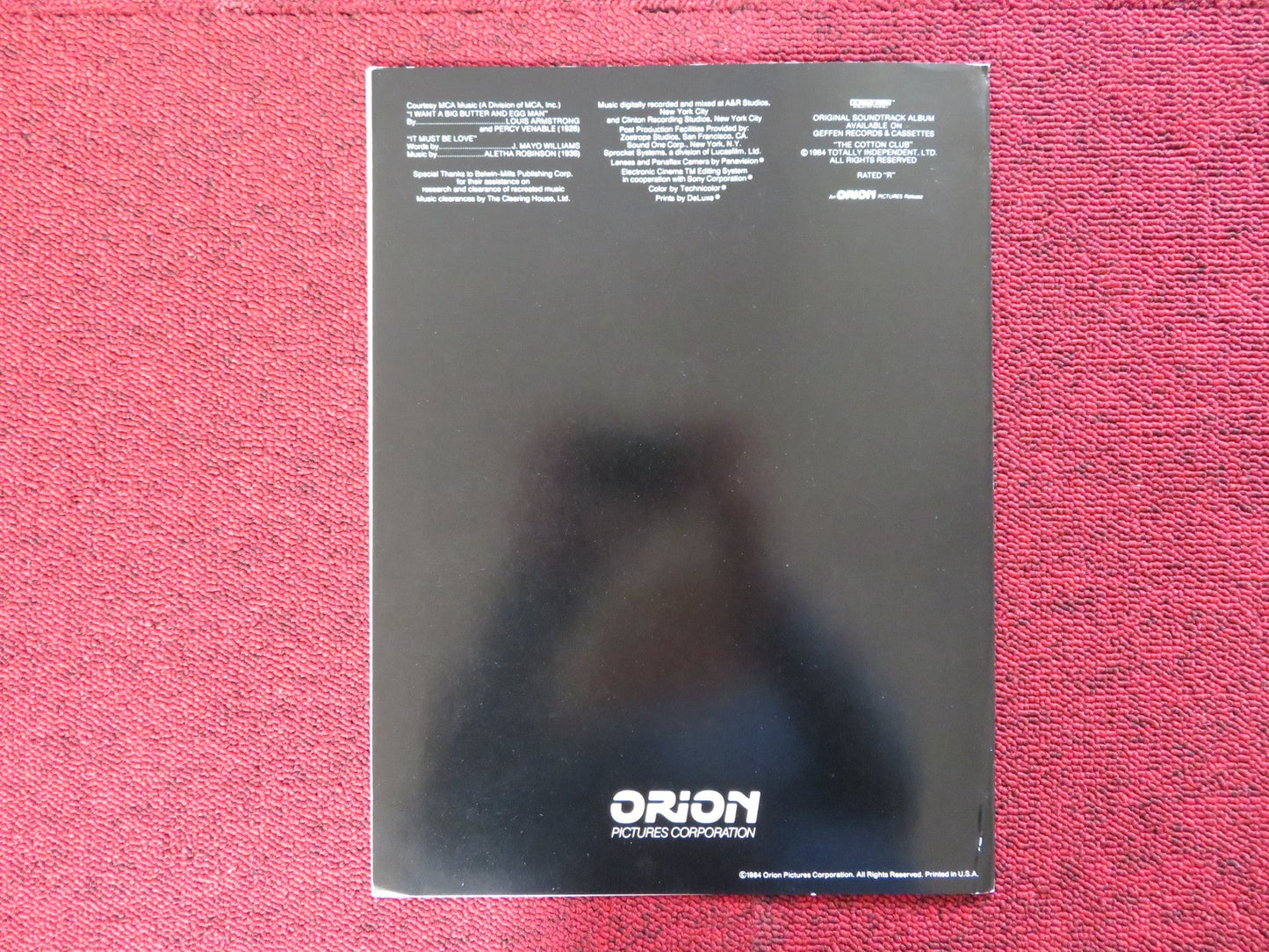 THE COTTON CLUB US SCREENING PROGRAM RICHARD GERE DIANE LANE 1984 Rendezvous Cinema Movie posters