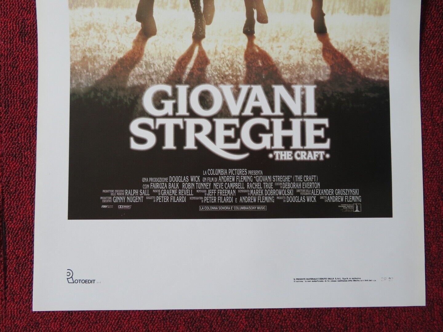 THE CRAFT ITALIAN LOCANDINA (27.5"x13") POSTER FAIRUZA BALK ROBIN TUNNEY 1996 - Rendezvous Cinema