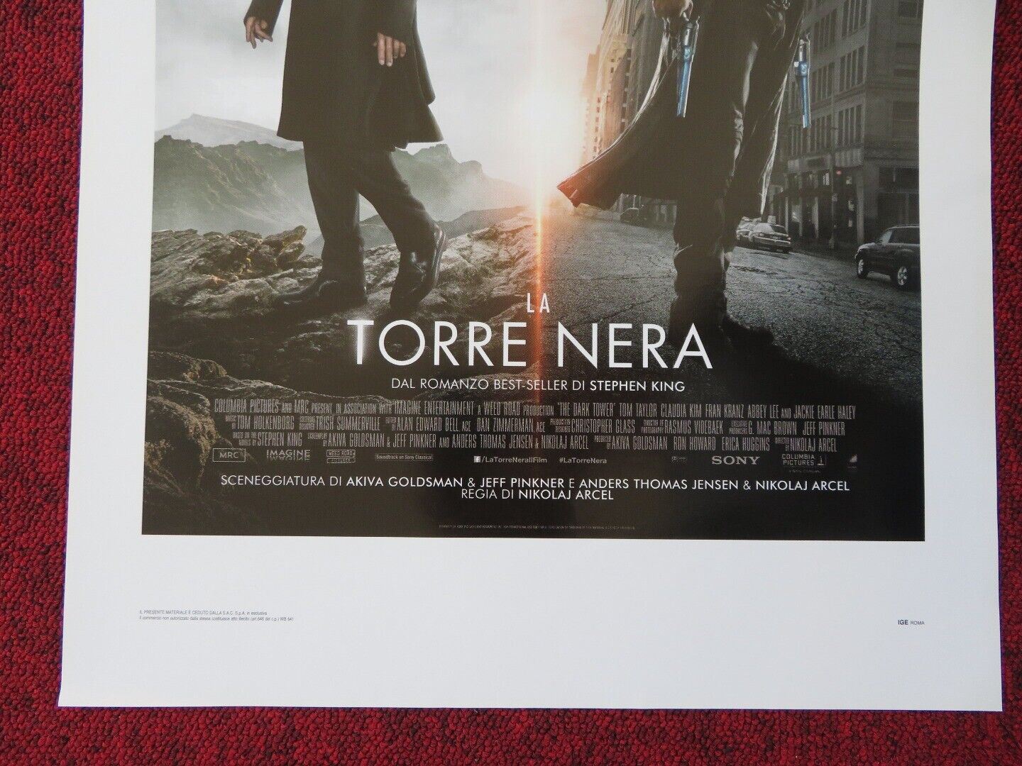 THE DARK TOWER ITALIAN LOCANDINA (27.5"x13") POSTER IDRIS ELBA M MCCONAUGH 2017 Movie posters