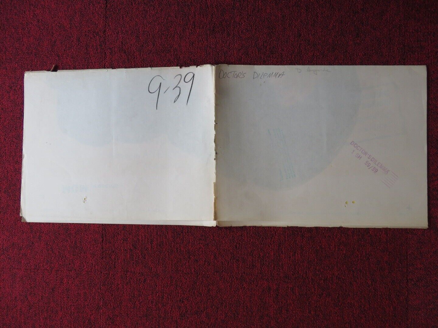 THE DOCTOR'S DILEMMA FOLDED US ONE SHEET POSTER DIRK BOGARDE ALASTAIR SIM 1959 Movie posters