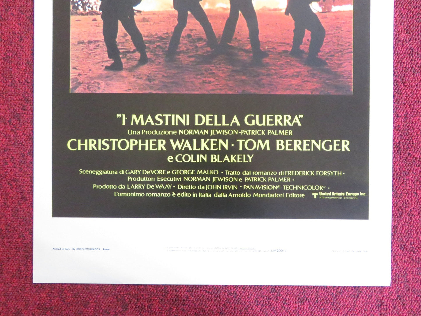 THE DOGS OF WARS ITALIAN LOCANDINA POSTER CHRISTOPHER WALKEN TOM BERENGER 1981 Rendezvous Cinema Movie posters