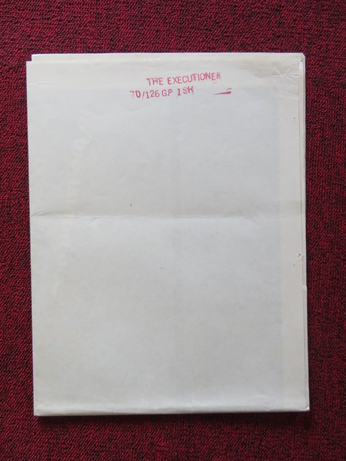 THE EXECUTIONER FOLDED US ONE SHEET POSTER GEORGE PEPPARD JOAN COLLINS 1970 Rendezvous Cinema Movie posters