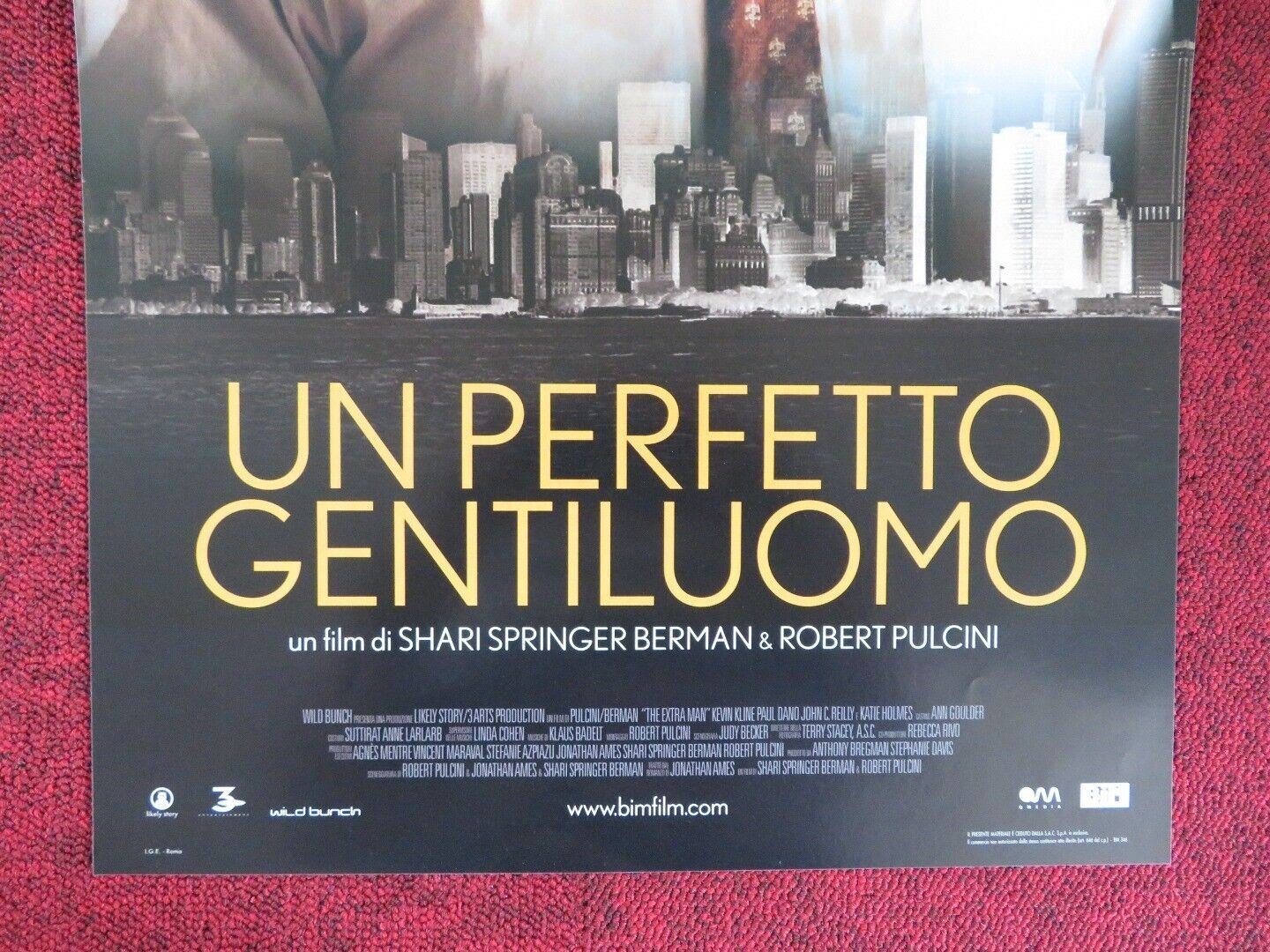 THE EXTRA MAN ITALIAN LOCANDINA (26.5"x12.5") POSTER KATIE HOLMES PAUL 2010 Movie posters
