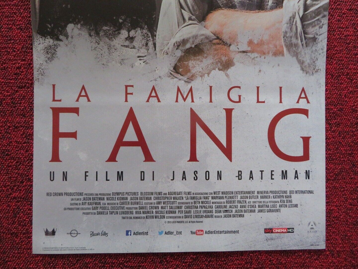 THE FAMILY FANG ITALIAN LOCANDINA (27"x12.5") POSTER NICOLE KIDMAN 2015 Movie posters
