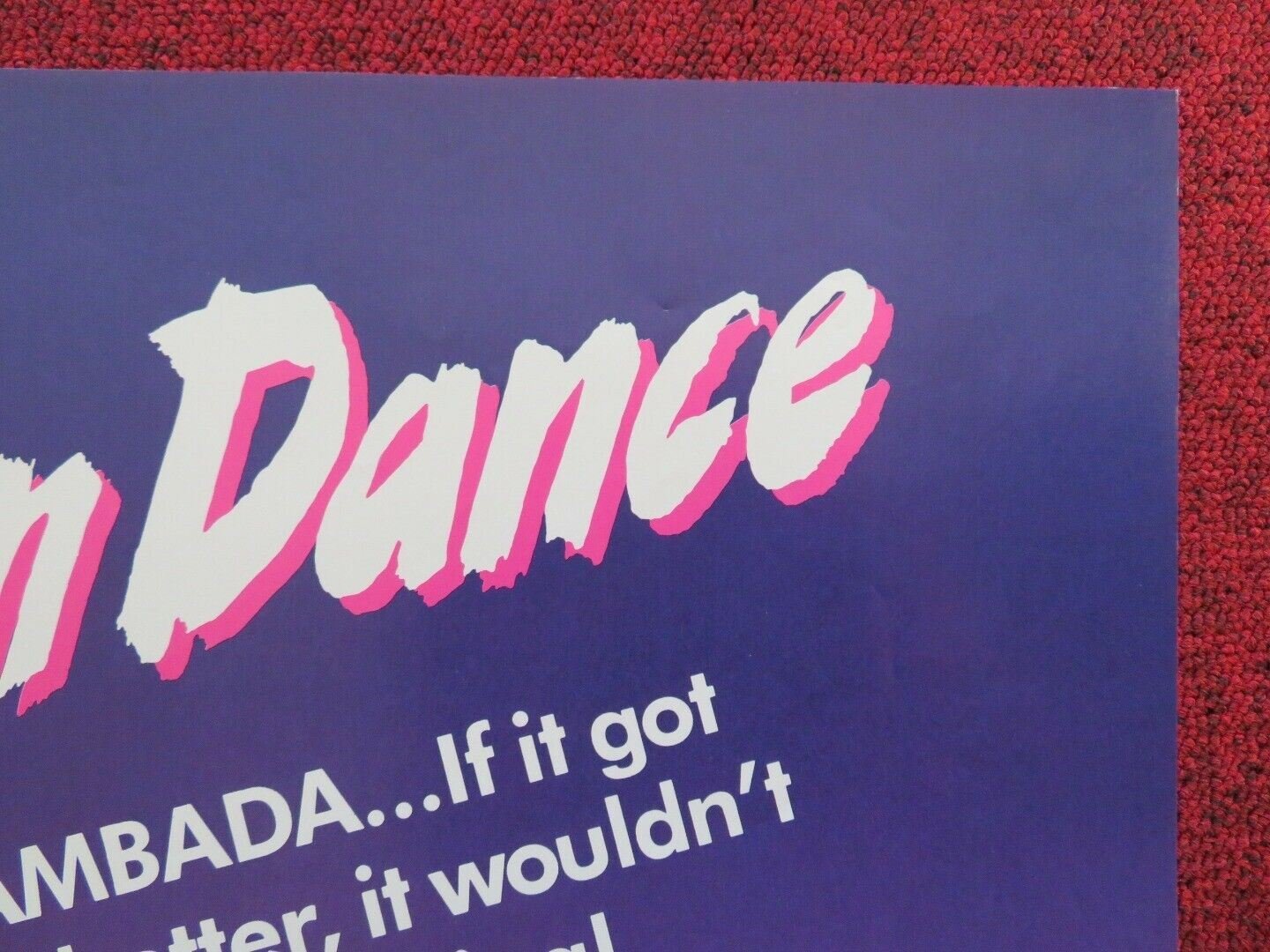 THE FORBIDDEN DANCE FOLDED US ONE SHEET POSTER LAURA HARRING JEFF JAMES 1990 Movie posters