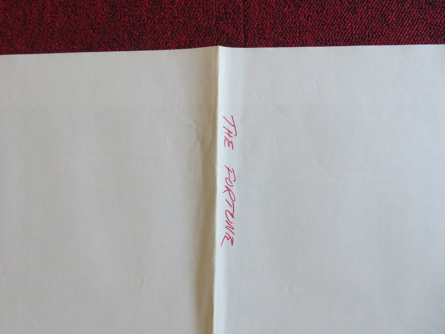 THE FORTUNE FOLDED US ONE SHEET POSTER JACK NICHOLSON WARREN BEATTY 1975 Rendezvous Cinema Movie posters