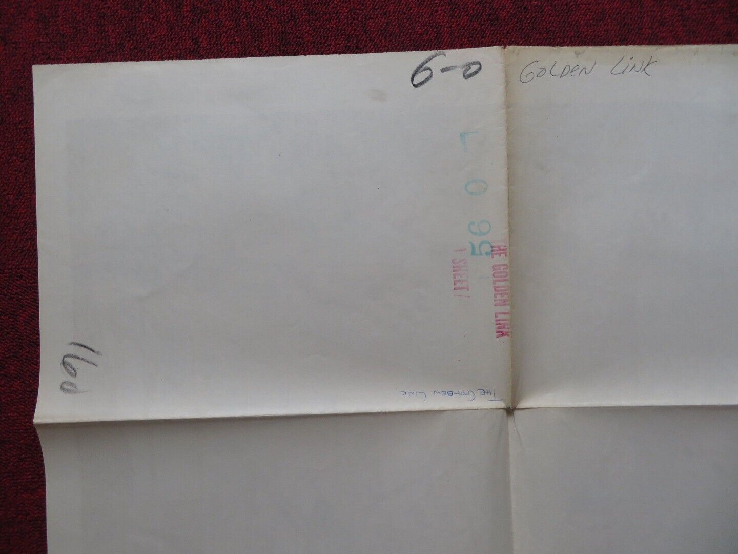 THE GOLDEN LINK FOLDED US ONE SHEET POSTER ANDRE MORELL THEA GREGORY 1954 Movie posters