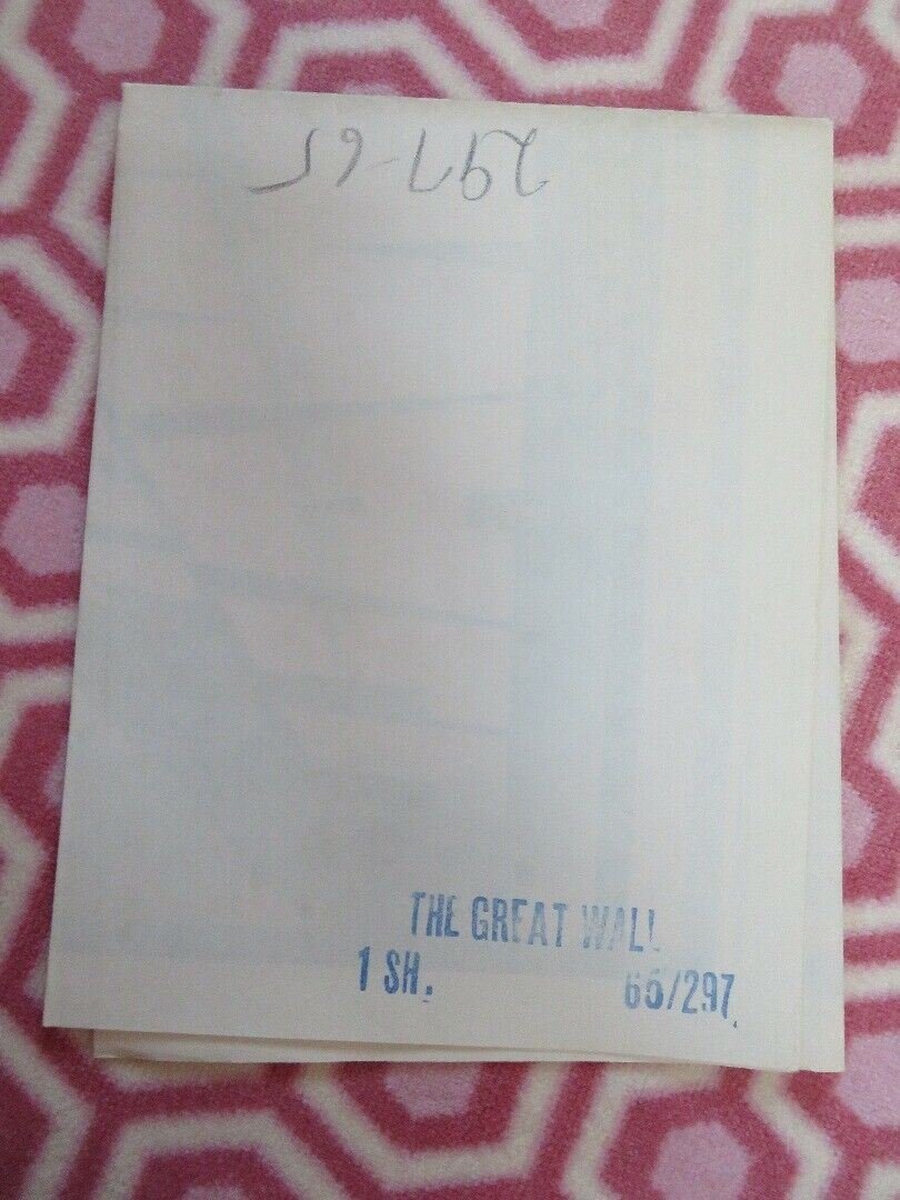 THE GREAT WALL US ONE SHEET POSTER MARSHALL NAIFY Movie posters