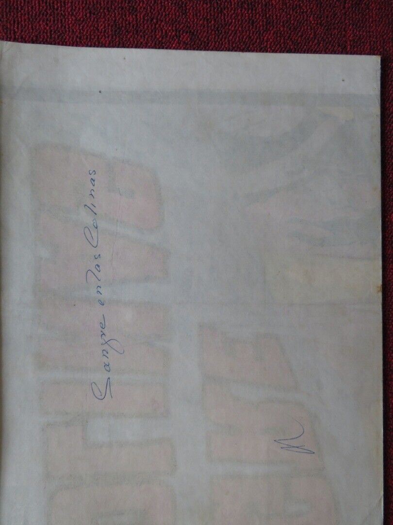 THE HILLS RUN RED FOLDED ARGENTINA POSTER THOMAS HUNTER HENRY SILVA 1966 - Rendezvous Cinema