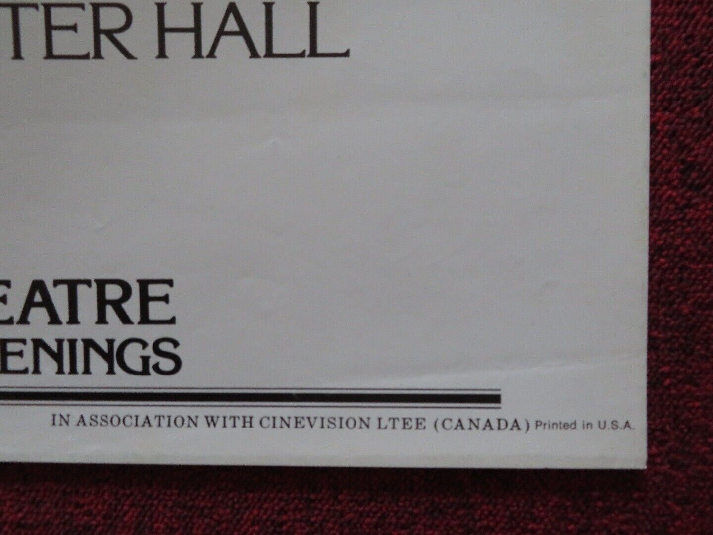 THE HOMECOMING FOLDED US ONE SHEET POSTER CYRIL CUSACK IAN HOLM 1973 - Rendezvous Cinema