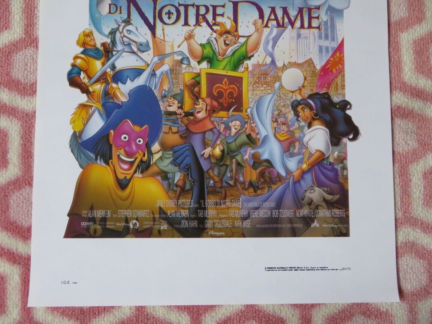 THE HUNCHBACK OF NOTRE DAME ITALIAN LOCANDINA (27.5"x13") POSTER 1996 Movie posters