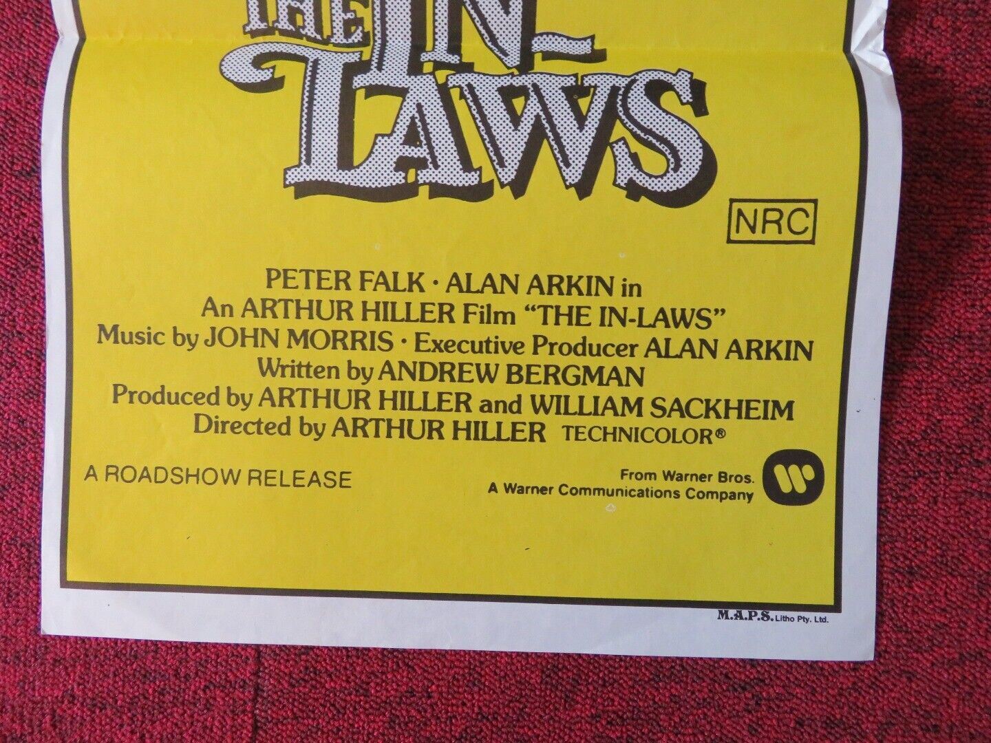 THE IN-LAWS FOLDED AUSTRALIAN DAYBILL POSTER PETER FALK ALAN ARKIN 1979 - Rendezvous Cinema