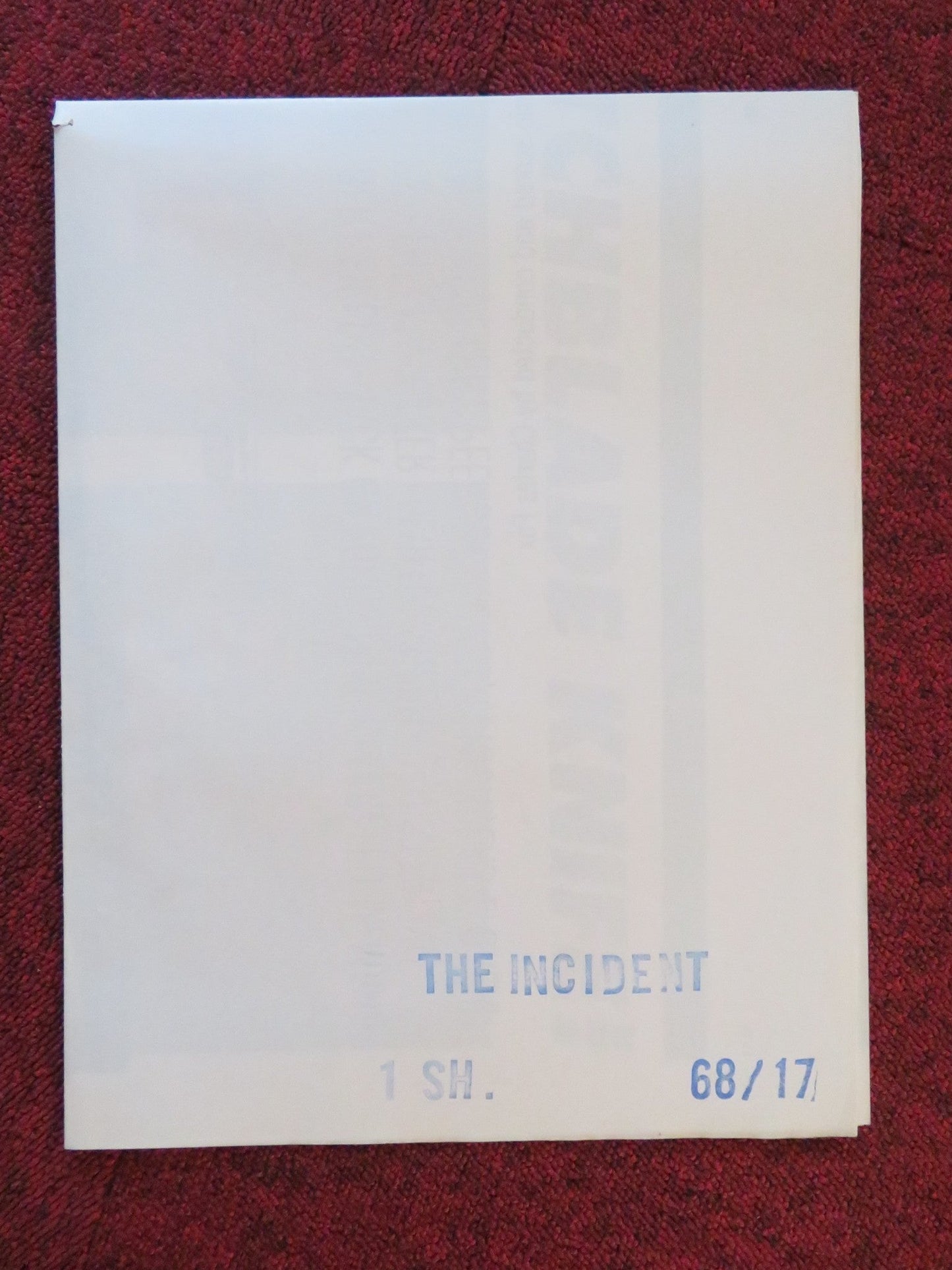 THE INCIDENT FOLDED US ONE SHEET POSTER TONY MUSANTE MARTIN SHEEN 1968 Rendezvous Cinema Movie posters