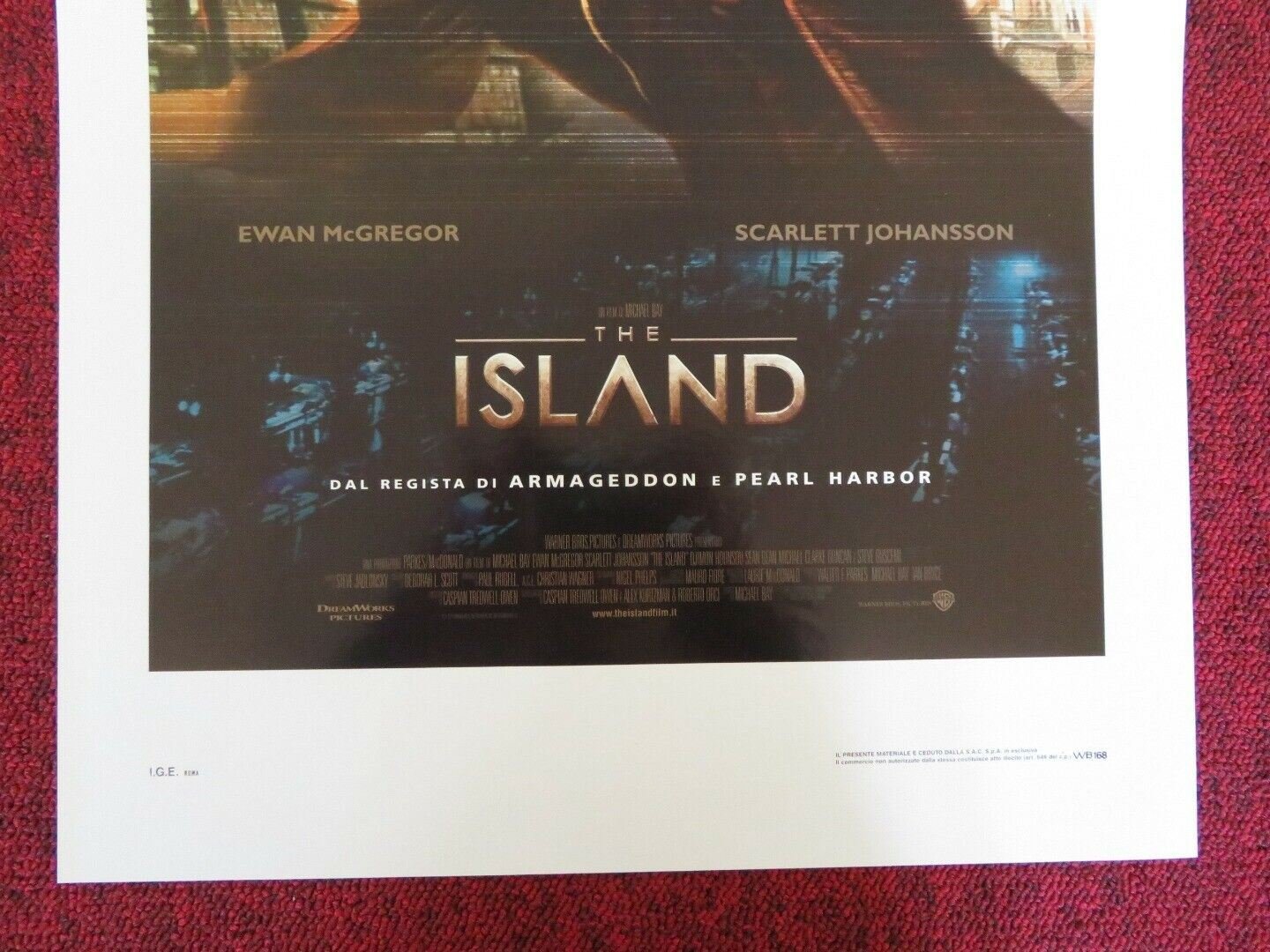 THE ISLAND ITALIAN LOCANDINA (27.5"x13") POSTER EWAN MCGREGOR SCARLETT JOHANSSON - Rendezvous Cinema