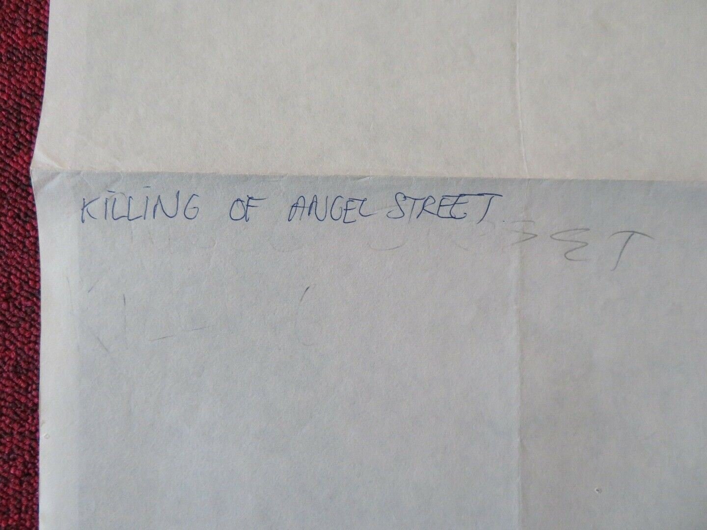 THE KILLING OF ANGEL STREET FOLDED AUSTRALIAN DAYBILL POSTER Elizabeth Alexander Movie posters