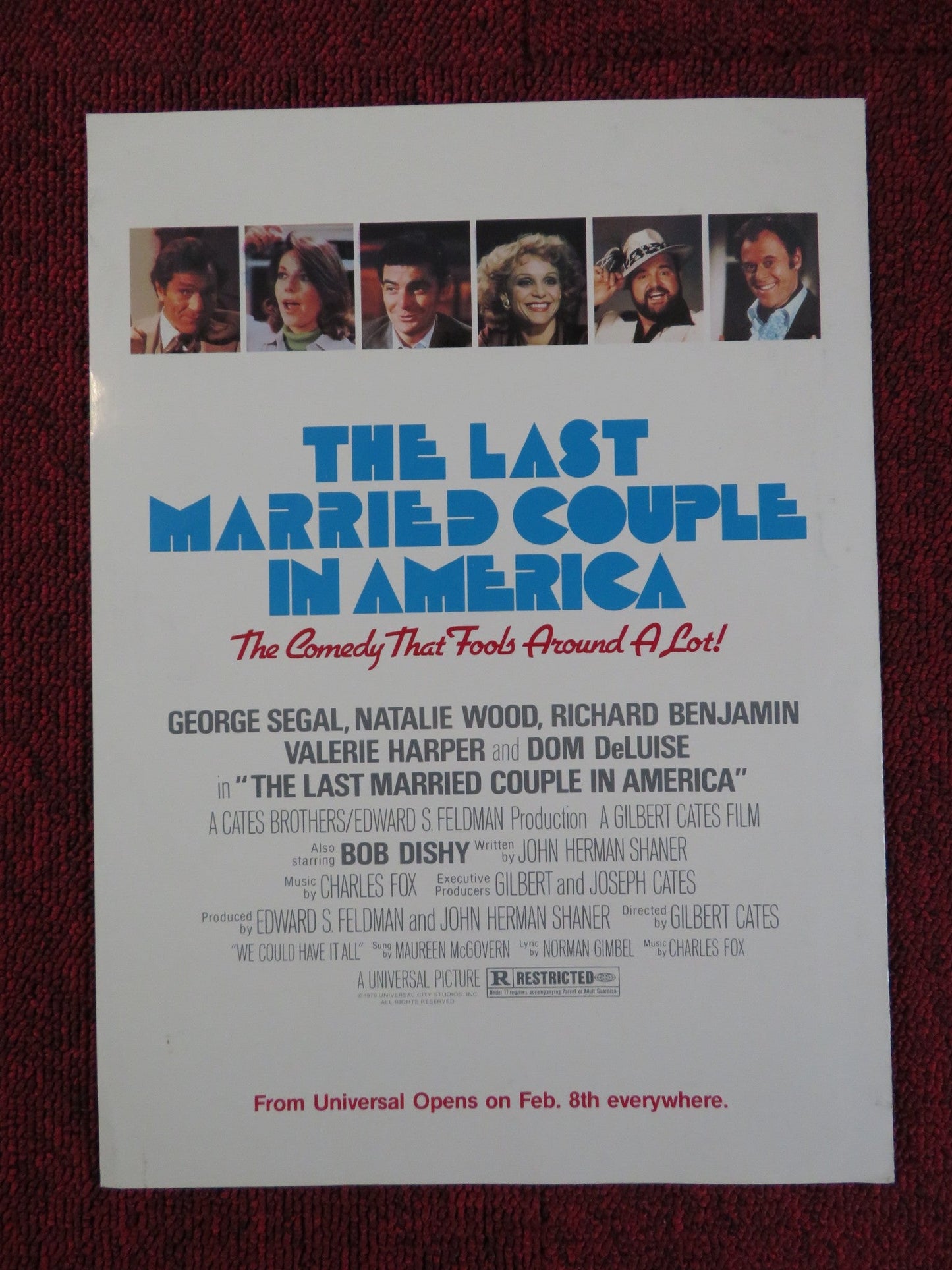 THE LAST MARRIED COUPLE IN AMERICA PRESSKIT COVER UNIVERSAL GEORGE SEGAL 1980 Rendezvous Cinema Movie posters