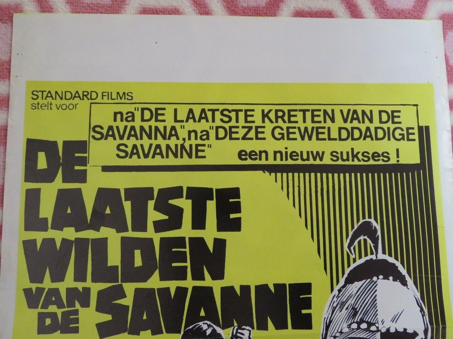 THE LAST SAVAGE/ DE LAATSTE WILDEN VAN DE SAVANNE BELGIUM (20"x 14") POSTER 1978 - Rendezvous Cinema