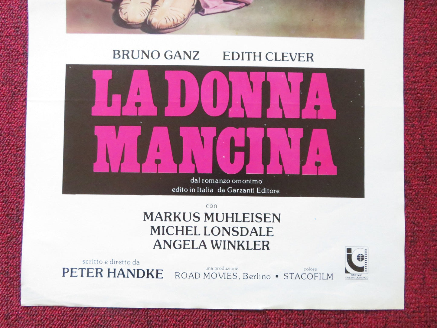 THE LEFT - HANDED WOMAN ITALIAN LOCANDINA POSTER EDITH CLEVER M. MUHLEISEN 1977 Rendezvous Cinema Movie posters