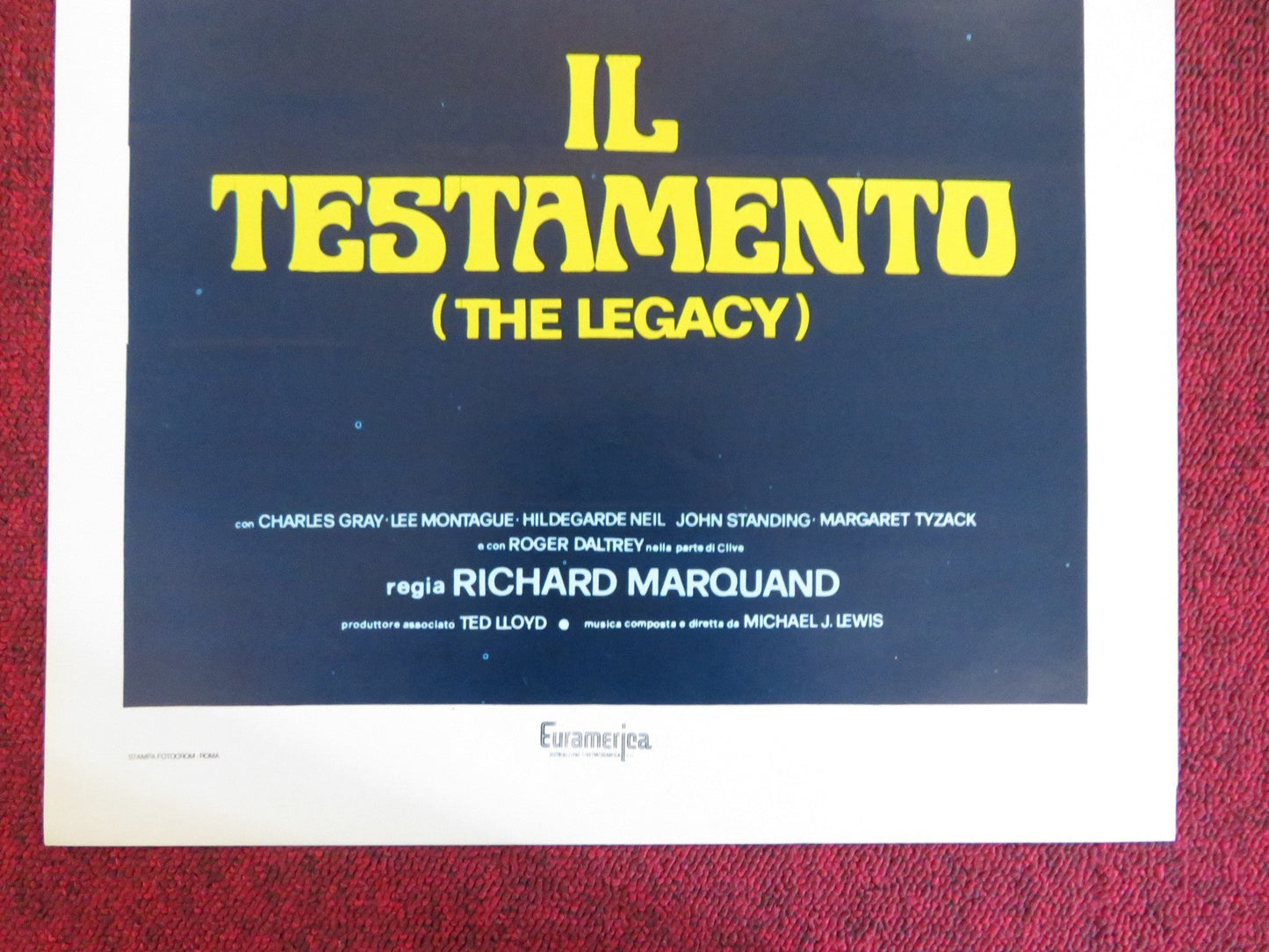 THE LEGACY ITALIAN LOCANDINA POSTER KATHERINE ROSS SAM ELLIOT 1978 Rendezvous Cinema Movie posters