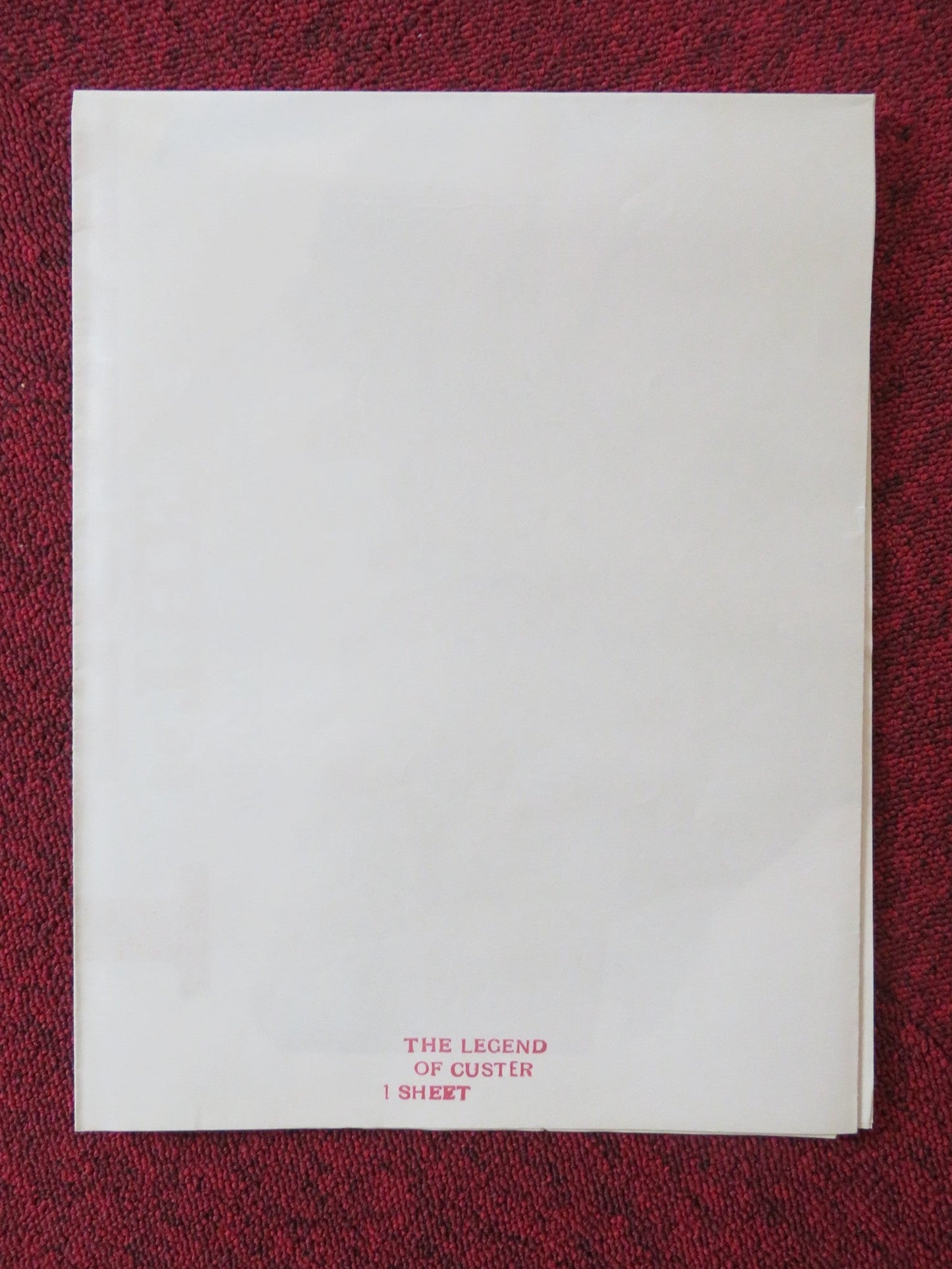 THE LEGEND OF CUSTER FOLDED US ONE SHEET POSTER WAYNER MAUNDER SLIM PICKENS 1968 Rendezvous Cinema Movie posters