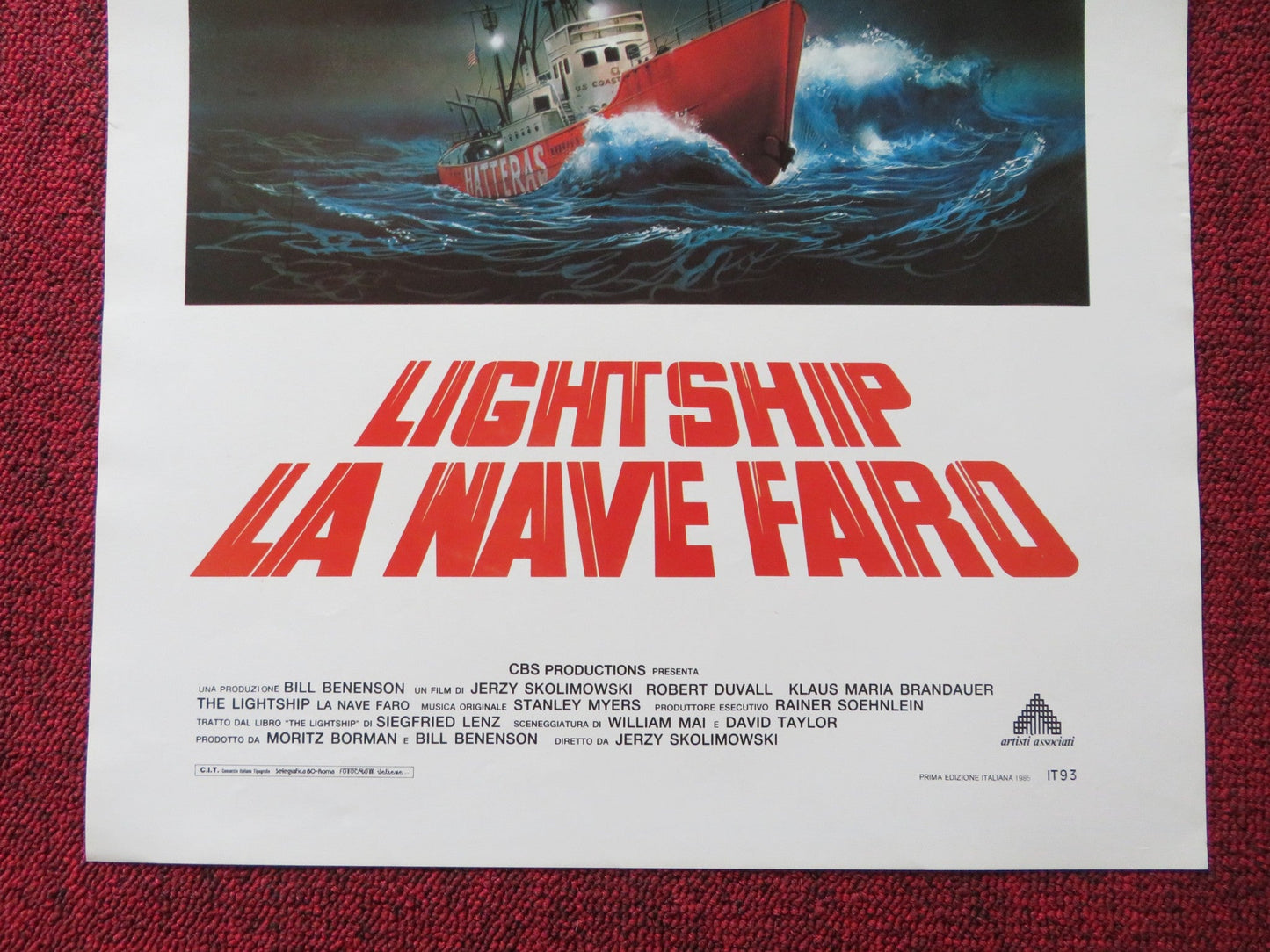 THE LIGHTSHIP ITALIAN LOCANDINA POSTER ROBERT DUVALL KLAUS MARIA BRANDAUER 1985 Rendezvous Cinema Movie posters