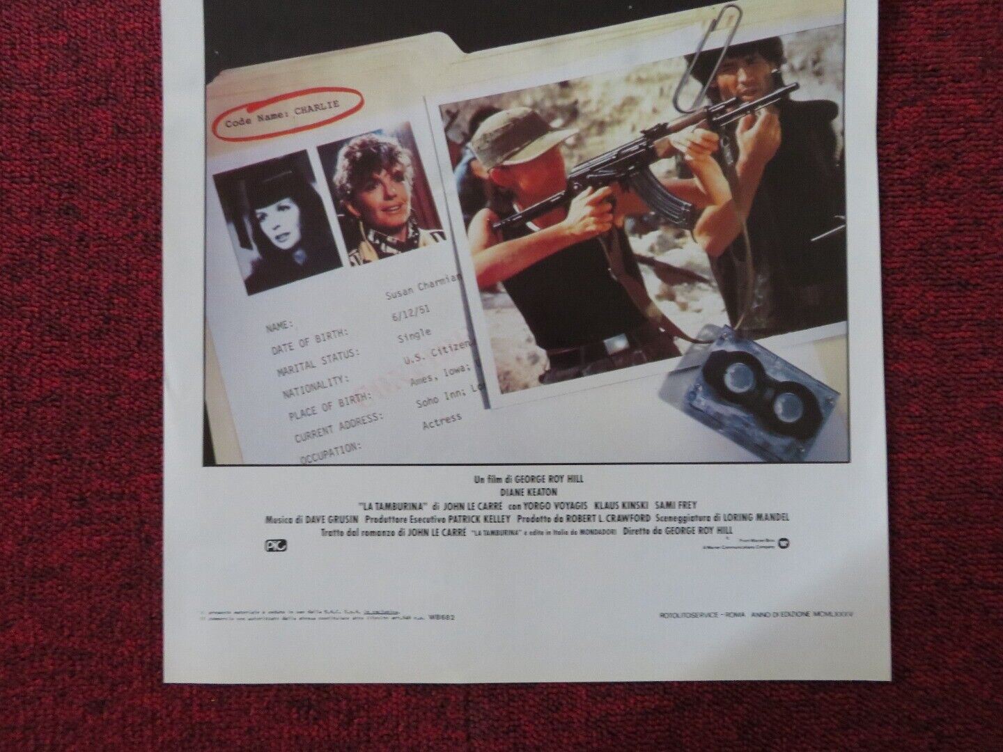 THE LITTLE DRUMMER GIRL ITALIAN LOCANDINA (27.5"x12") POSTER DIANE KEATON 1985 Rendezvous Cinema Movie posters