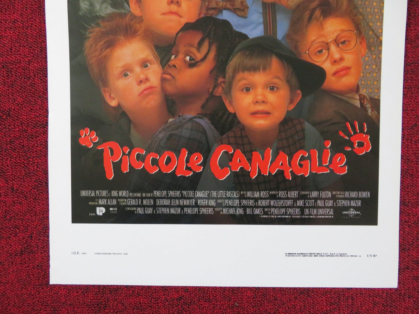 THE LITTLE RASCALS ITALIAN LOCANDINA POSTER TRAVIS TEDFORD KEVIN J. WOODS 1995 Rendezvous Cinema Movie posters