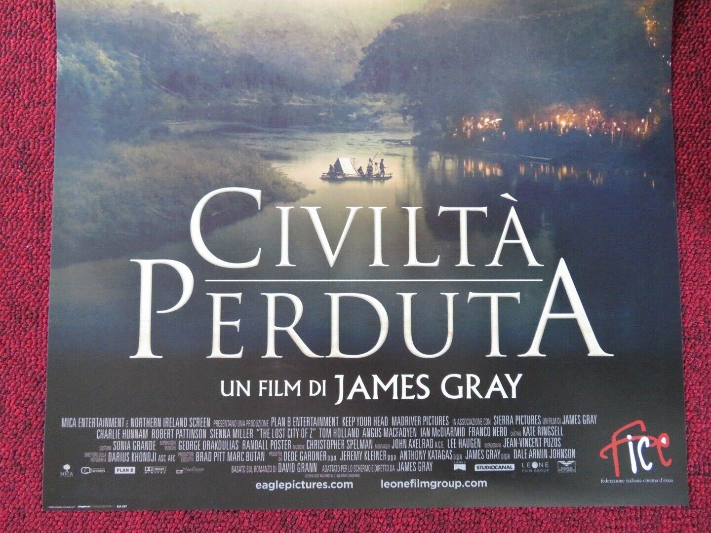 THE LOST CITY OF Z ITALIAN LOCANDINA (26.5"x12.5") POSTER SIENNA MILLER 2016 - Rendezvous Cinema